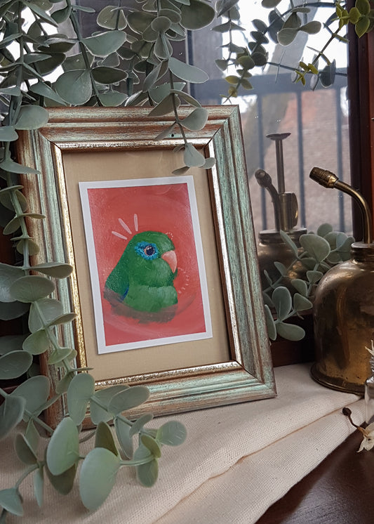 Spectacled Parrotlet | Original Mini Painting