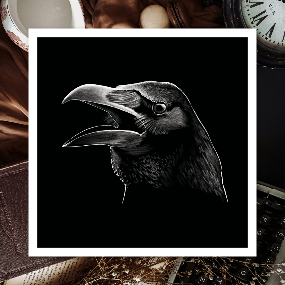 Raven Head | Square Art Print
