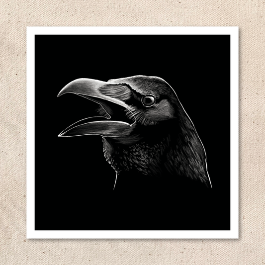 Raven Head | Square Art Print